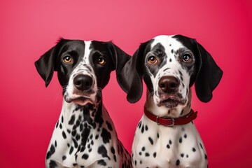 Cute dogs in a studio isolated background