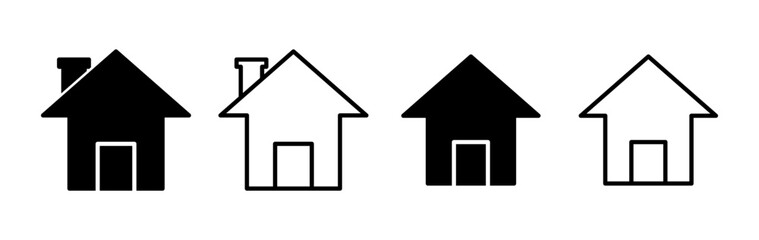 Home icon vector. House vector icon