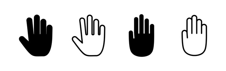 Hand icon vector. hand symbols. palm