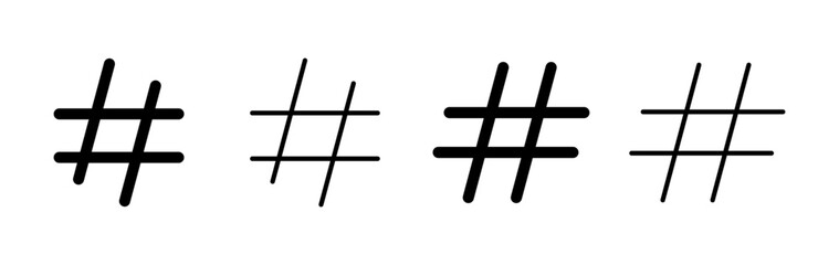 Hashtag icon vector. hashtag simbols