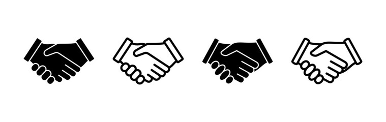 Hand shake icon vector. business handshake. contract agreement. partnership
