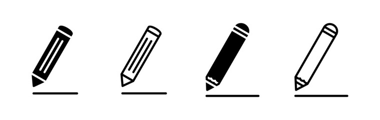 Edit icon vector. edit document sign and symbol. pencil