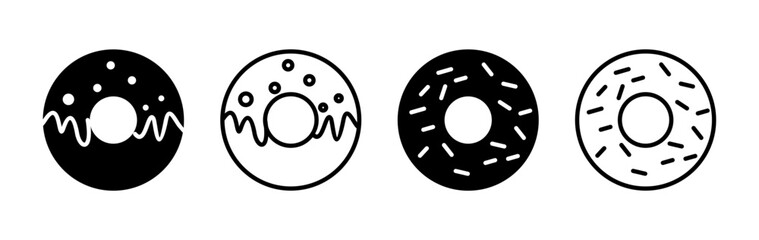 Donut icon vector. doughnut icon. donut logo