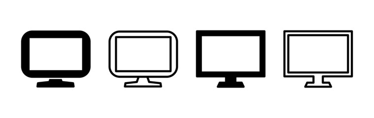 Computer icon vector. computer monitor icon.