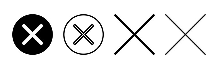 Close vector icon. Delete icon. remove, cancel, exit symbol.