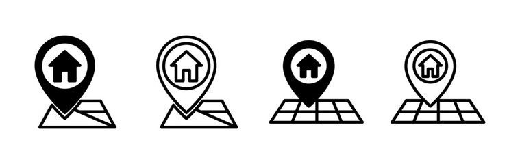 Address icon vector. location icon. address symbol. pin