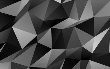 Dark Silver, Gray vector triangle mosaic cover.