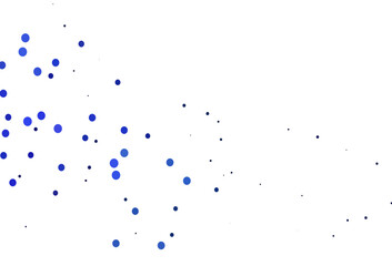 Light BLUE vector background with bubbles.