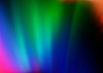 Dark Multicolor, Rainbow vector blurred shine abstract template.