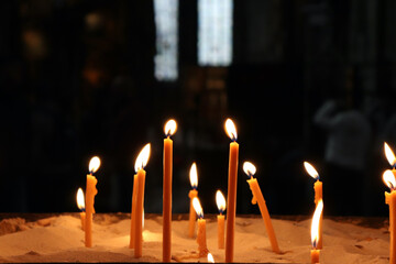candles in the church