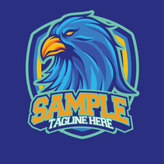 hawk Head Roaring Logo Esport Mascot Design