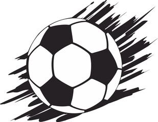 Abstract soccer ball silhouette, Soccer ball with grunge background for sports © stockeefy