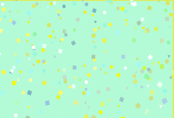 Light Green, Yellow vector cover in polygonal style with circles.