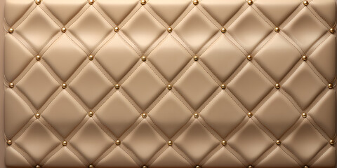 Beige Quilted Leather Texture with Metallic Studs, enhanced with elegant metallic studs, creating a pattern of sophistication and style