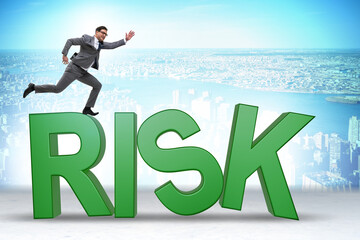 Risk management concept with letters