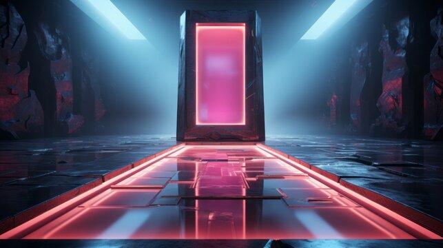 Guiding Pathways: Illuminating the Entrance to Success with Striking Design Elements, generative AI