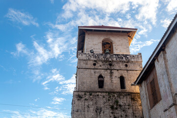 Fototapeta na wymiar The tower in Cebu old fortress in the Philippines