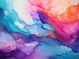 Abstract Colorful Liquid Marble Texture, Generative AI