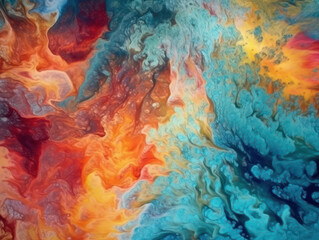 Fototapeta na wymiar Abstract Colorful Liquid Marble Texture, Generative AI