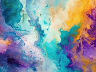 Abstract Colorful Liquid Marble Texture, Generative AI