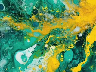 Obraz na płótnie Canvas Abstract Colorful Liquid Marble Texture, Generative AI