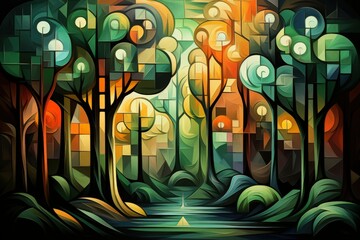 Obraz premium Enchanted forests with sentient talking trees - Generative AI