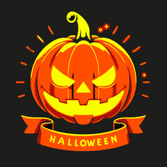 Spooky Halloween Jack-o-Lantern