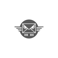 The logo is owl and mail. Flat and elegant. Flat and unique.