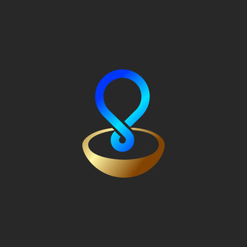 O and 8 monogram logo. Unique and elegant.