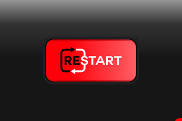 vector is the word restart. Computer and Handphone, android