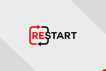 vector is the word restart. Computer and Handphone, android
