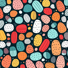 Hail stones quirky doodle pattern, background, cartoon, vector, whimsical Illustration