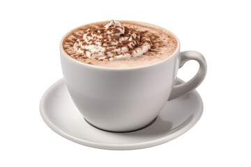 Fototapeta premium Cup of cappuccino on a transparent white background