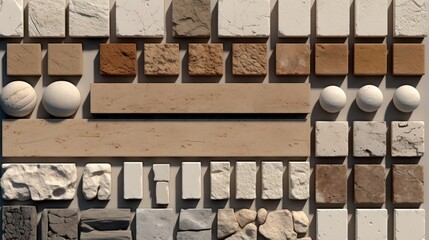 A material palette for the external UHD wallpaper Stock Photographic Image