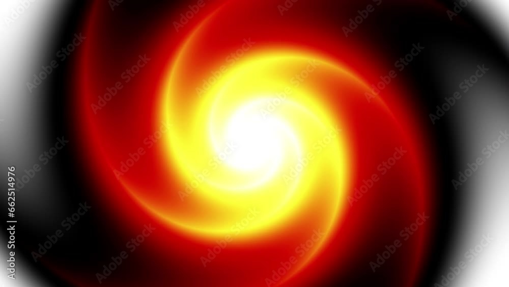 Poster Endless abstract fire spiral. Seamless looping footage 4k. Abstract loop background