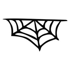 Scary Spider Web Halloween With White Background