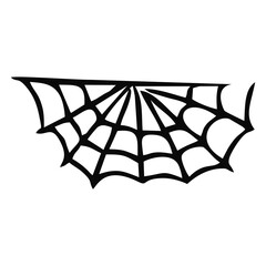Scary Spider Web Halloween With White Background