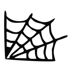 Scary Spider Web Halloween With White Background
