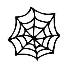 Scary Spider Web Halloween With White Background