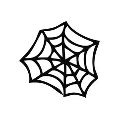 Scary Spider Web Halloween With White Background