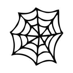 Scary Spider Web Halloween With White Background