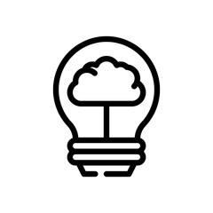creative thinking line icon