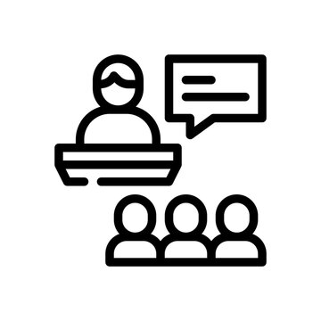 recommend clip art: meeting line icon