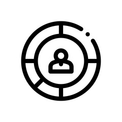 pie chart line icon