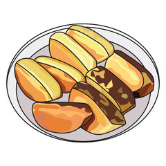 Kue Pukis is traditional Indonesian snack vector illustration, suitable for sticker and graphic design elements