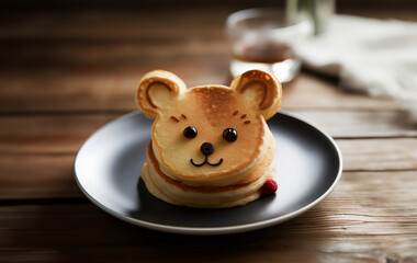 Cute bear pancake