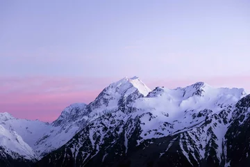 Crédence en verre imprimé Aoraki/Mount Cook Aoraki Winter Sunset 