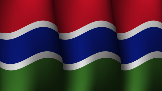 gambia waving flag background design vector illustration