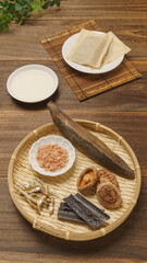 和風の出汁(だし)・だしパックイメージ｜鰹節・削り節・昆布・煮干し・椎茸