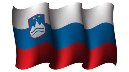 slovenia macedonia waving flag design vector illustration